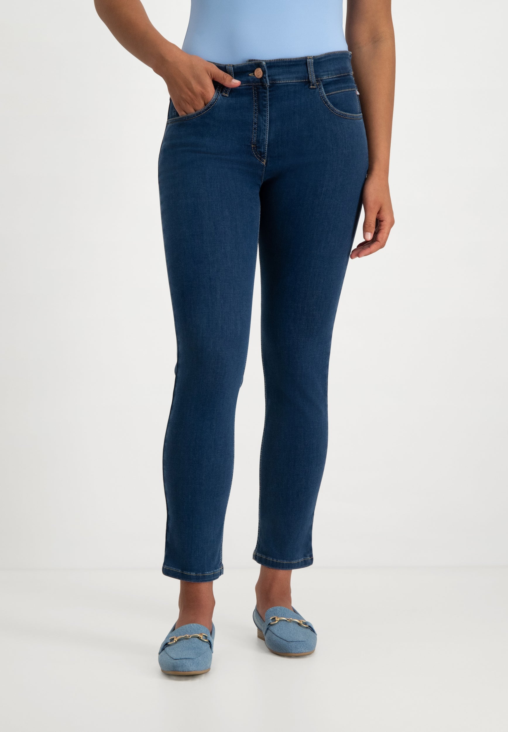 Monika Super Slim Pants | Stone Blue