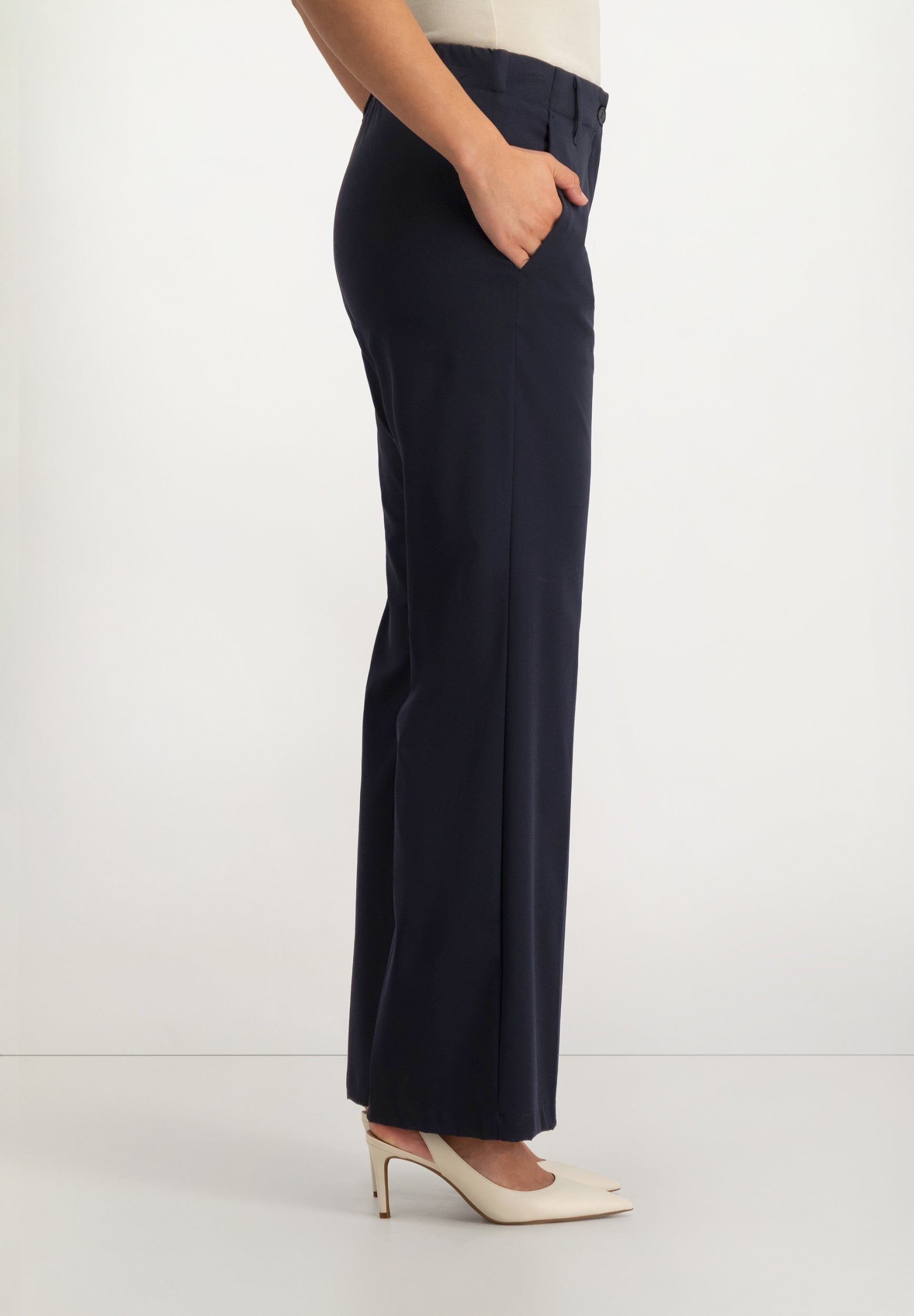 Jessie Wide Leg Broek | Midnight Blue