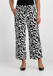 Joggie Wide Leg Pants | Black White