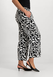 Joggie Wide Leg Pants | Black White