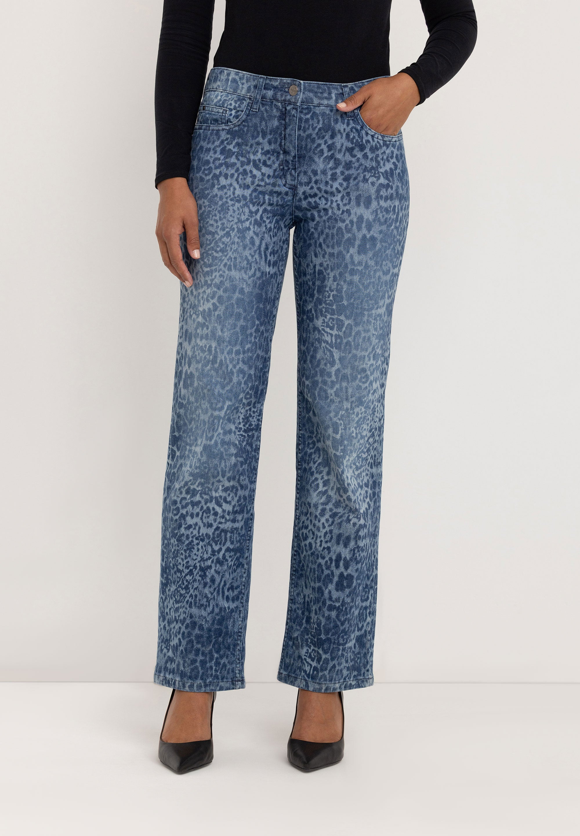 Kora Straight Jeans | Authentic Blue Print